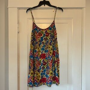NATURAL LIFE Multicolor Floral Spaghetti-Strap Mini Dress